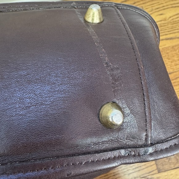 Coach 9966 Vintage Leather Legacy Zip Bag Mahogany Brown 90's USA Gold Hardware - Picture 12 of 16